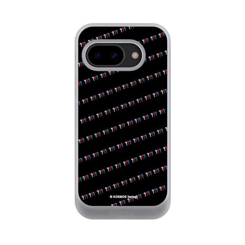 Pixel 9a NIVOcore Drei Fragezeichen Muster Schräg
