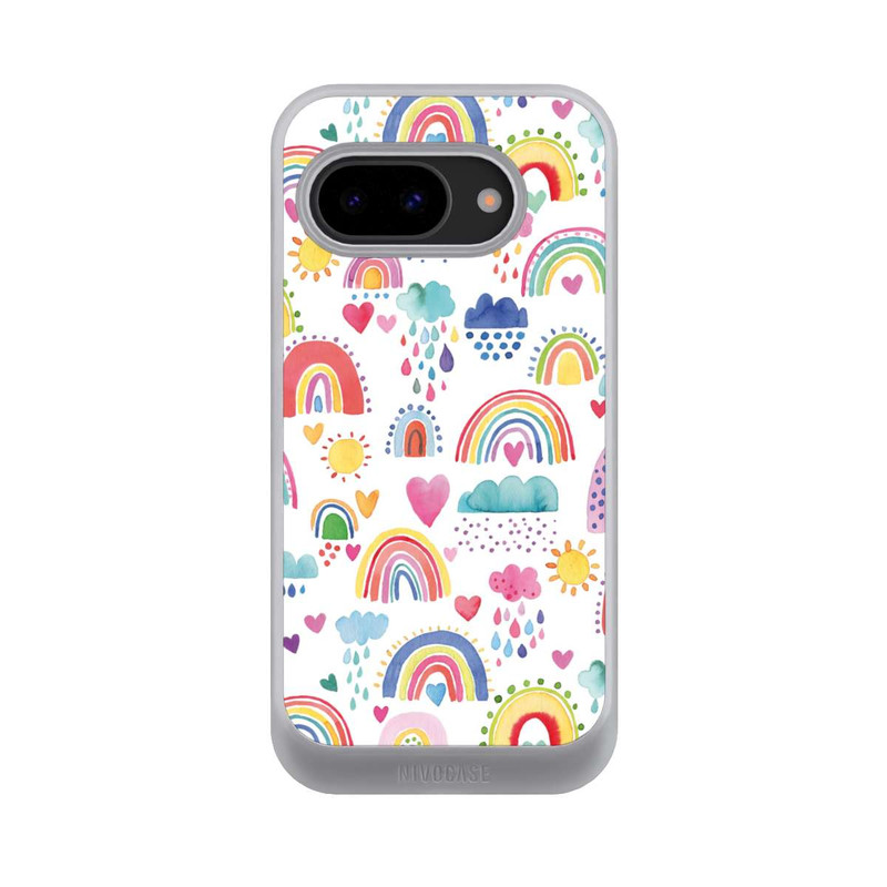 Pixel 9a NIVOcore Lovely Rainbows Multi Red