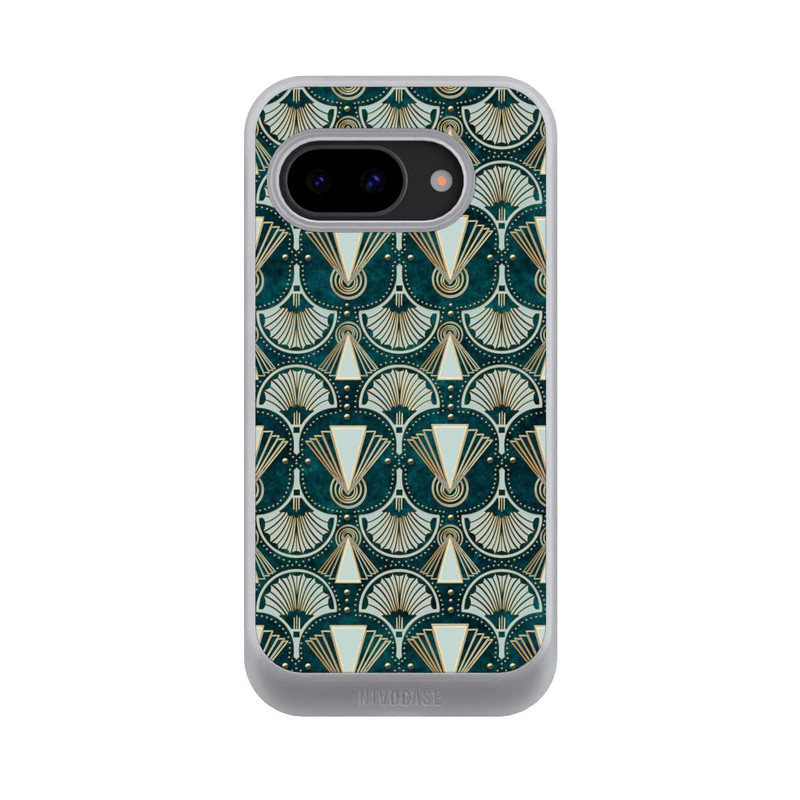 Pixel 9a NIVOcore Art Deco Green Pattern