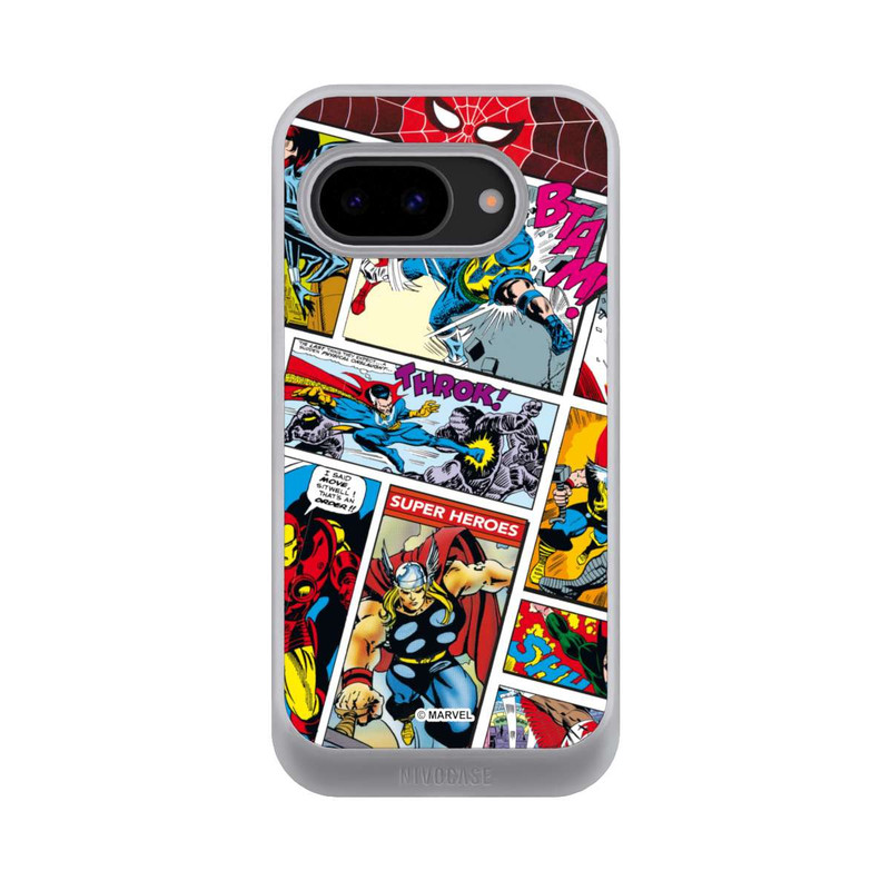 Pixel 9a NIVOcore Marvel Retro Comic Blue