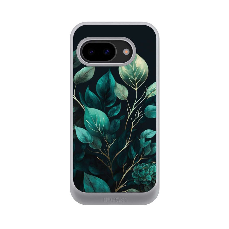 Pixel 9a NIVOcore Eucalyptus Fond Sombre avec IA