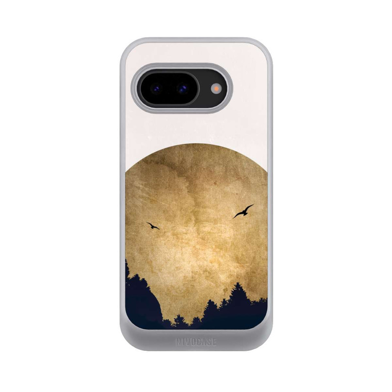 Pixel 9a NIVOcore Zwei Vögel vor Mond
