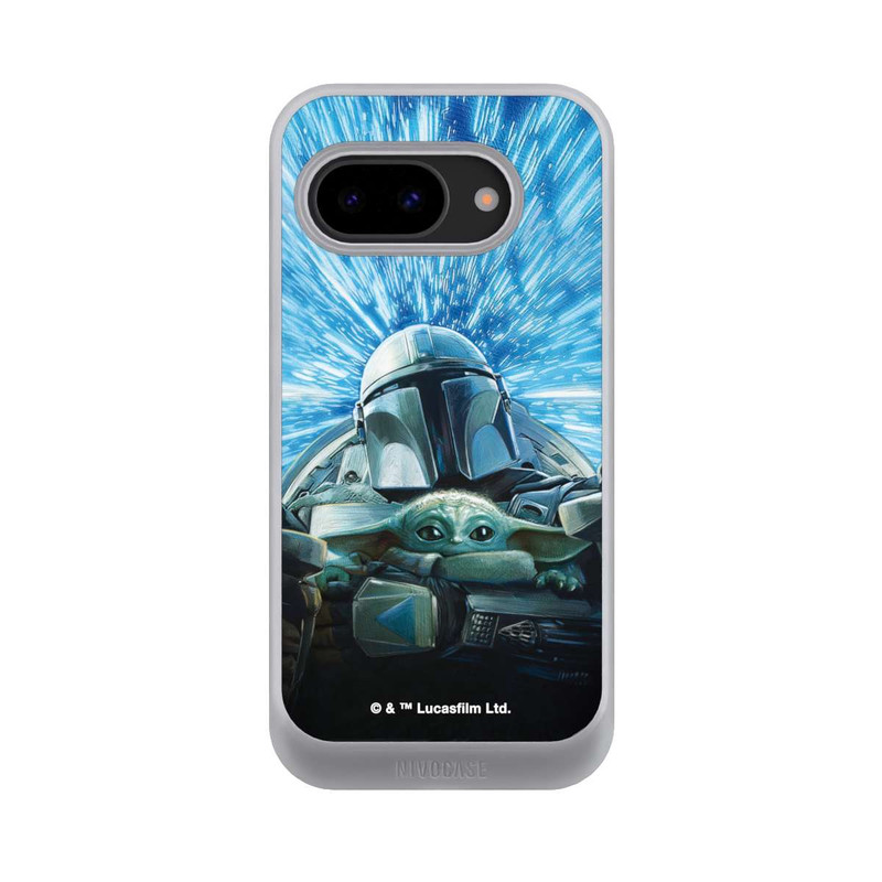 Pixel 9a NIVOcore Grogu und Mando fliegen blau