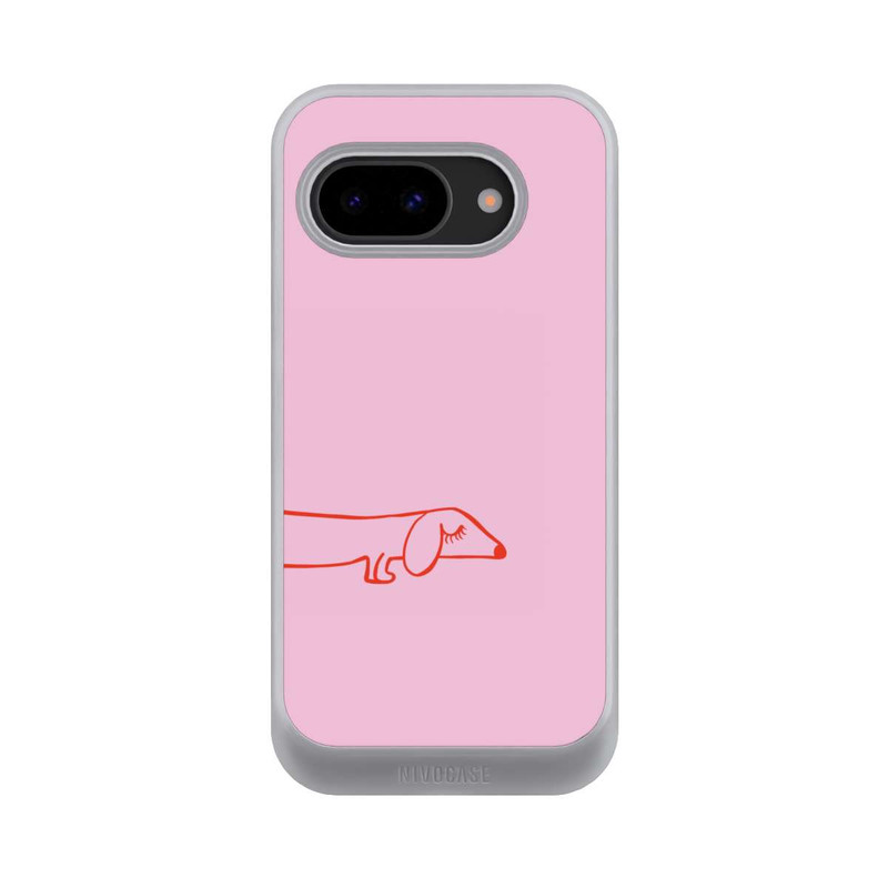 Pixel 9a NIVOcore Dachshund Illustration Pink