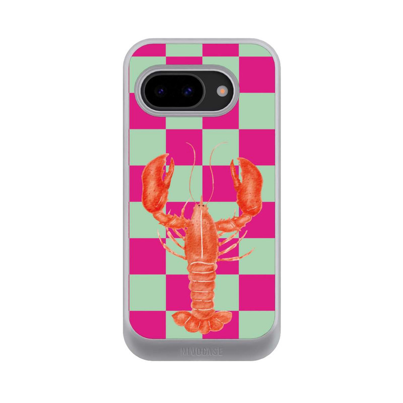 Pixel 9a NIVOcore Pink Checkers Lobster