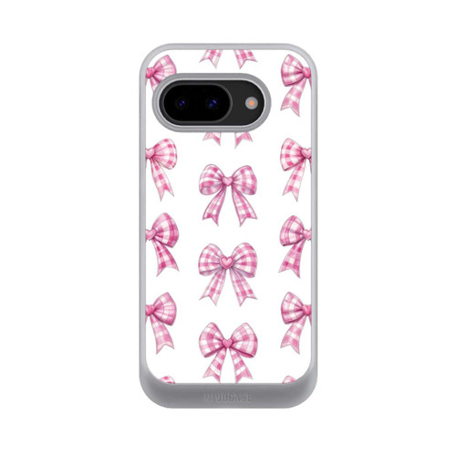 Google Pixel 9a NIVOcore Pink Gingham Hearts and Bows avec IA