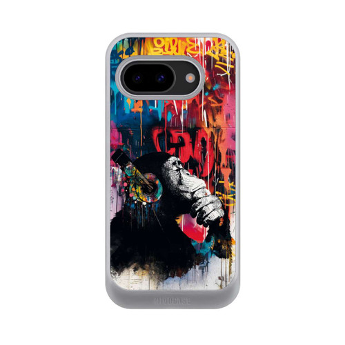 Google Pixel 9a NIVOcore Affe Stereo Kopfhörer Graffiti Street Art Blau