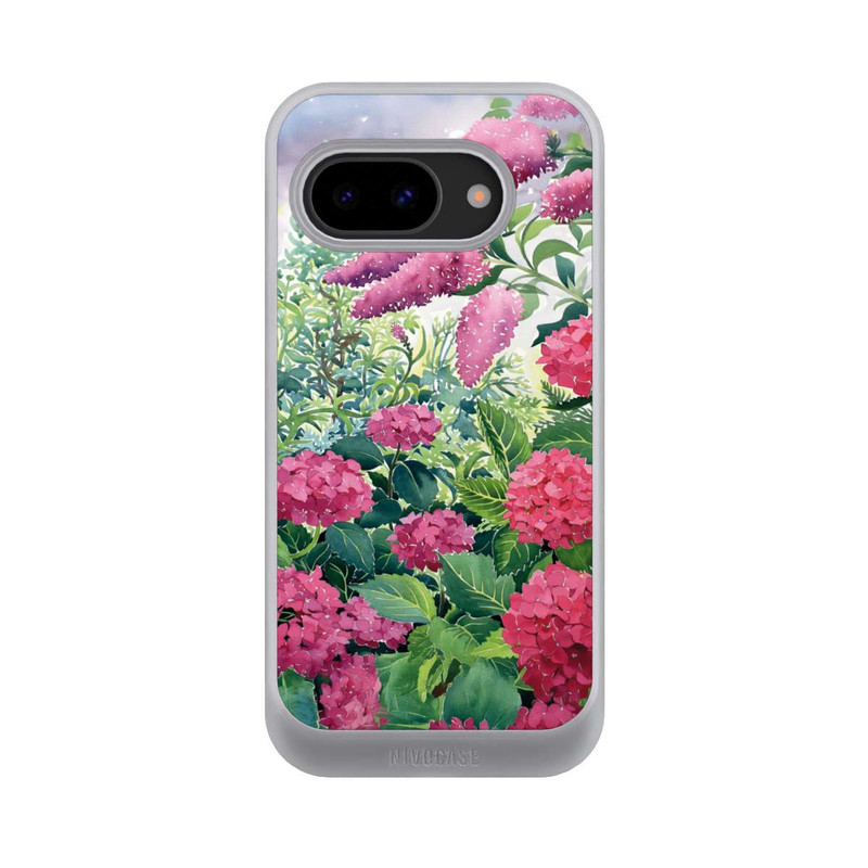 Pixel 9a NIVOcore Garden Hydrangeas and Buddleia by Christopher Ryland