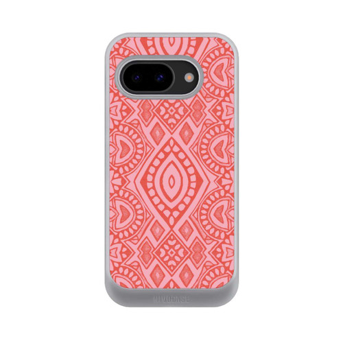 Google Pixel 9a NIVOcore Boho Geometric Intricate Tribal Design in Shades of Pink