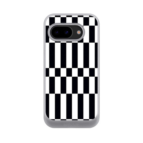 Google Pixel 9a NIVOcore Checked Abstract Bold Black and White Color Block