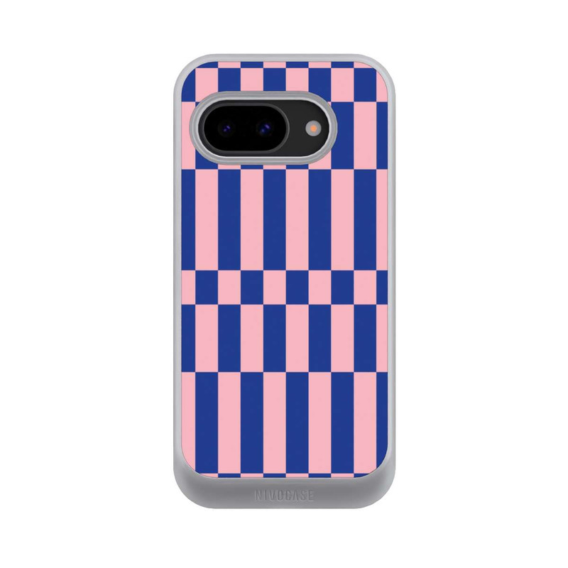 Pixel 9a NIVOcore Checked Abstract Bold Electric Blue and Pink Color Block