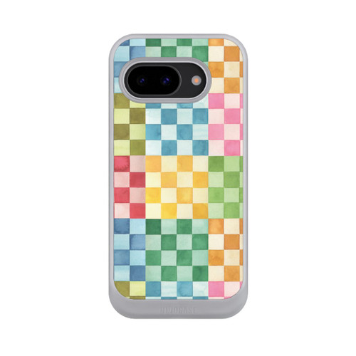 Google Pixel 9a NIVOcore Checkerboard Watercolor Chess Geometric Red