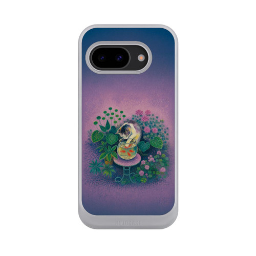 Google Pixel 9a NIVOcore Goldfische von Matisse mit angelnder Katze mit KI