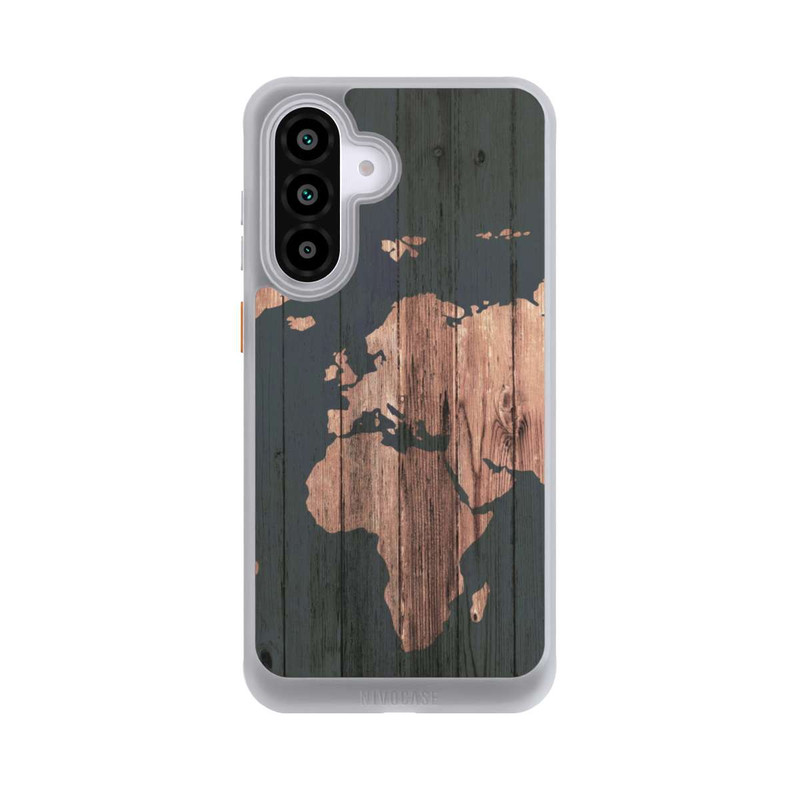 Galaxy A56 5G NIVOcore Wooden World Map