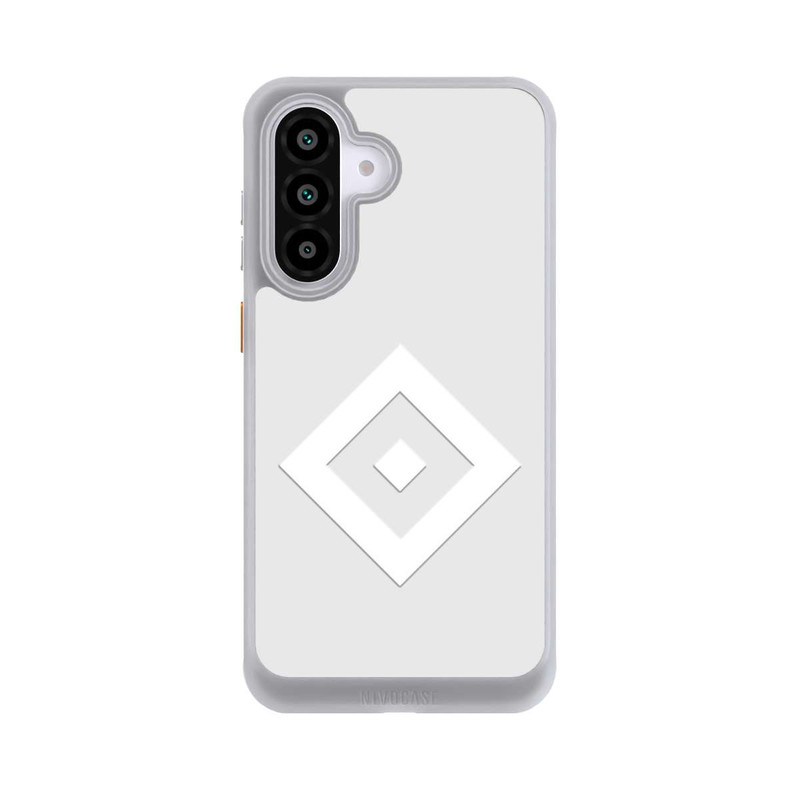 Galaxy A56 5G NIVOcore Logo en forme de losange sur fond gris HSV