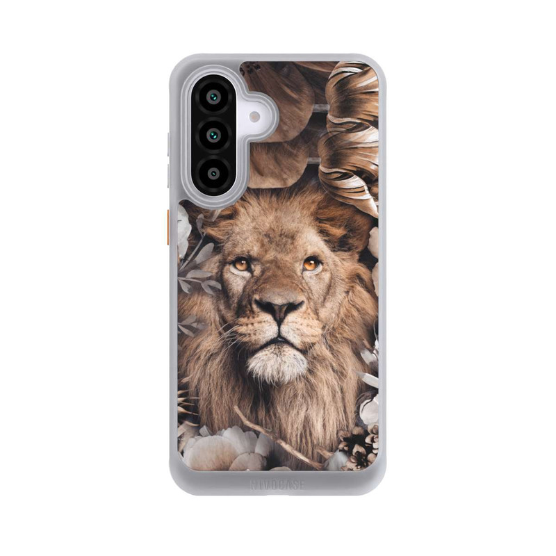 Galaxy A56 5G NIVOcore Löwe Blumenrahmen Beige