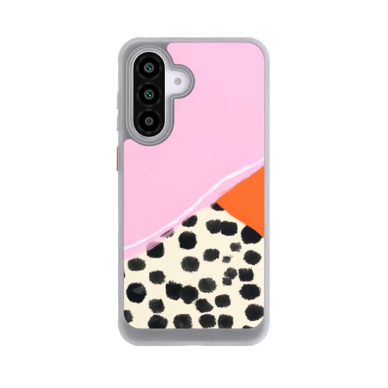 Galaxy A56 5G NIVOcore Pink and Orange Modern Art with Dots