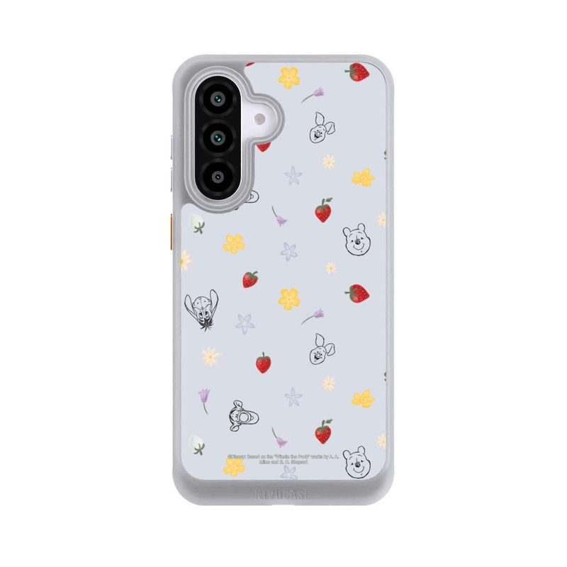 Galaxy A56 5G NIVOcore Winnie the Pooh and Friends Strawberry Pattern Blue