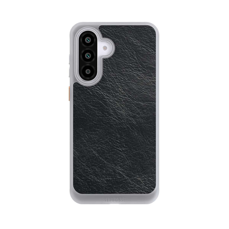 Galaxy A56 5G NIVOcore Schwarzer Lederlook Hintergrund