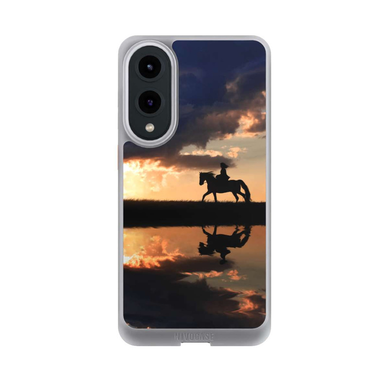 Galaxy S25 Edge NIVOcore Ausritt im Sonnenuntergang
