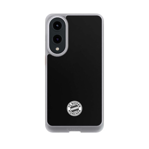 Samsung Galaxy S25 Edge NIVOcore Klassisches FCB Logo Klein - Weiß auf Schwarz