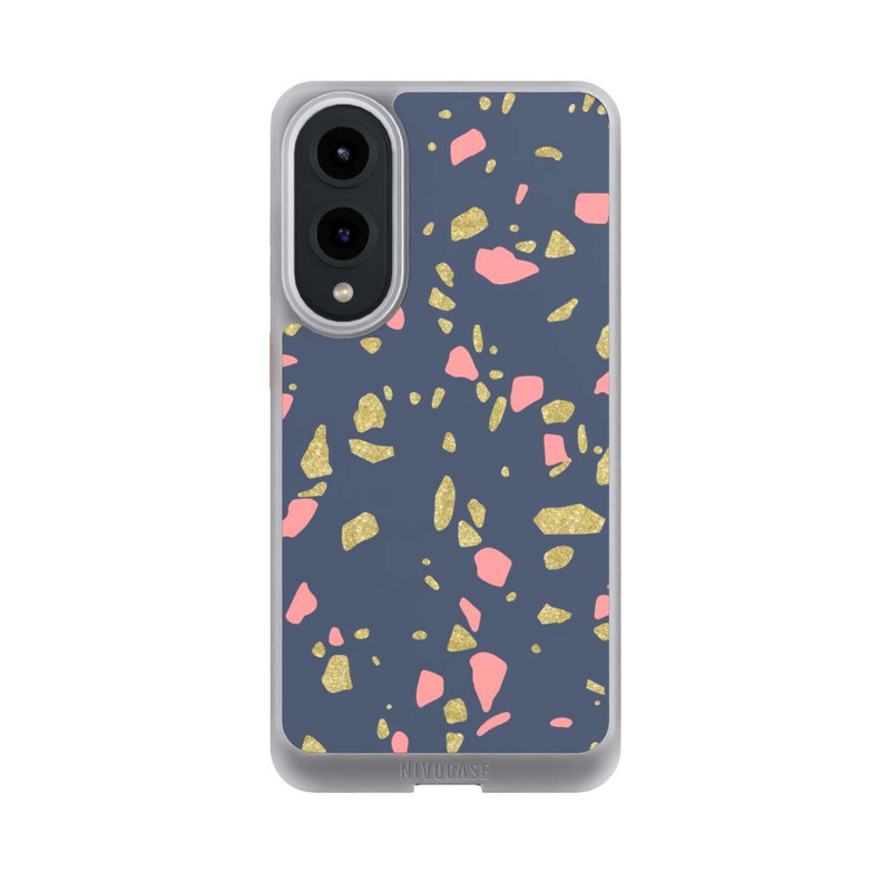 Galaxy S25 Edge NIVOcore Terazzo Gold-Optik