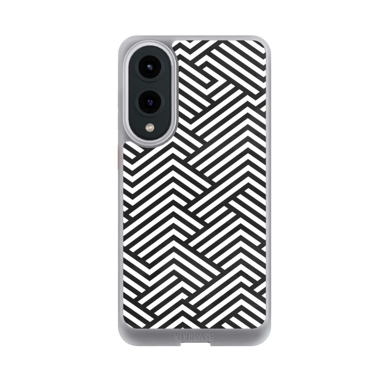 Galaxy S25 Edge NIVOcore Schwarz und Weiß ZigZag