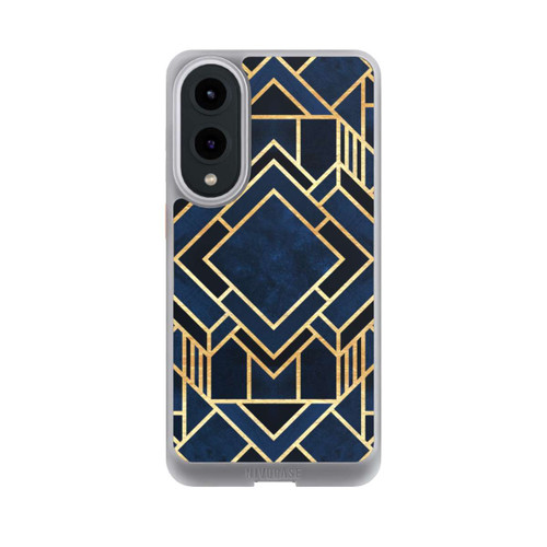 Samsung Galaxy S25 Edge NIVOcore Kunst Deko Blau Golddruck