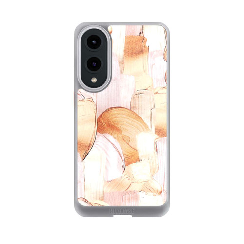 Samsung Galaxy S25 Edge NIVOcore Weiß/Gold Pinsel Muster