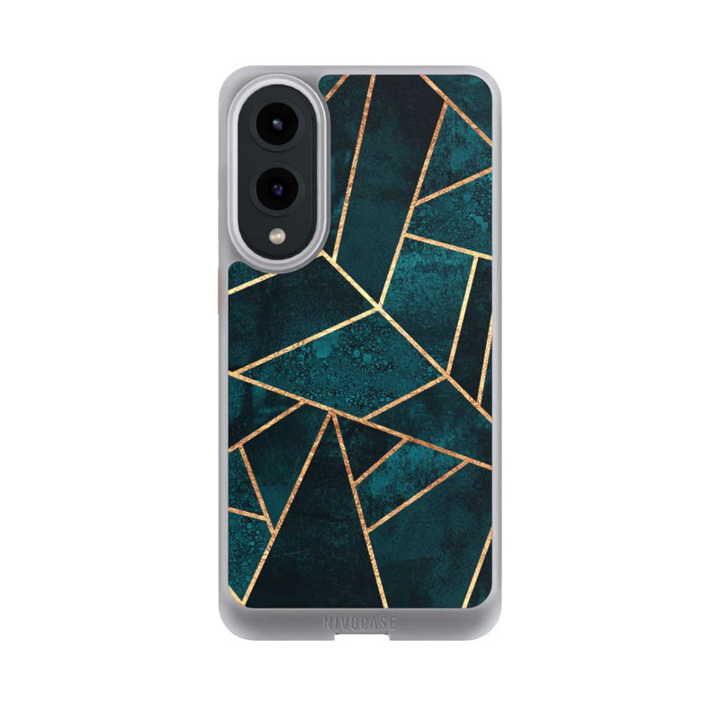Galaxy S25 Edge NIVOcore Tief Blaugrün Stein Gold Druck