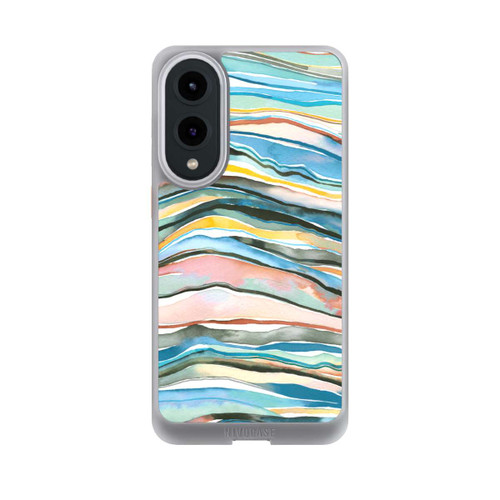 Samsung Galaxy S25 Edge NIVOcore Achatschichten Aquarellblau