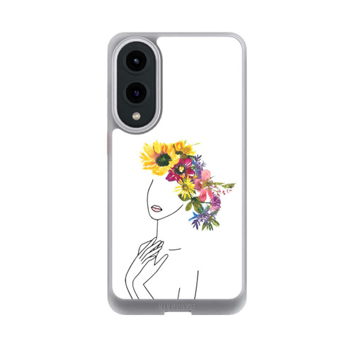 Samsung Galaxy S25 Edge NIVOcore Line Art Frau mit Blumenkrone