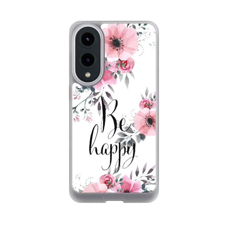 Galaxy S25 Edge NIVOcore Be Happy Blumen
