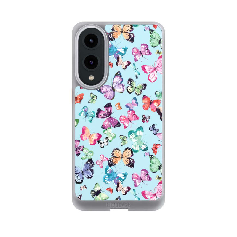 Galaxy S25 Edge NIVOcore Schmetterlinge rosa orange blau