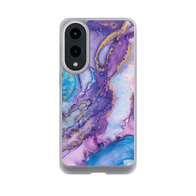 Galaxy S25 Edge NIVOcore Strudel lila und blau
