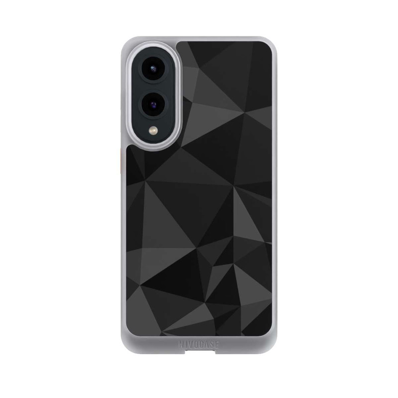 Galaxy S25 Edge NIVOcore Polygonmuster schwarz
