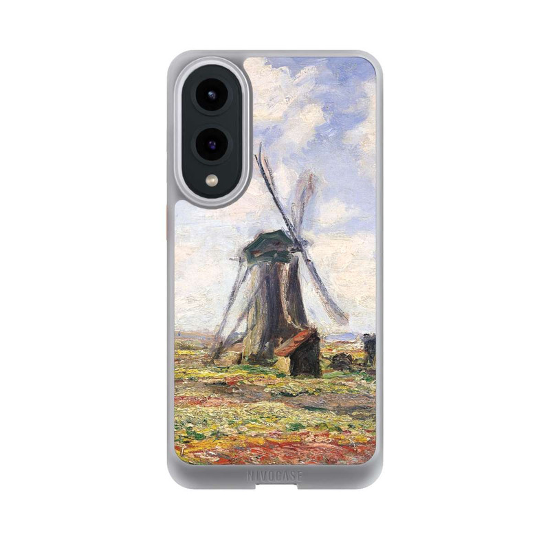 Galaxy S25 Edge NIVOcore Tulip Fields with the Rijnsburg Windmil by Claude Monet