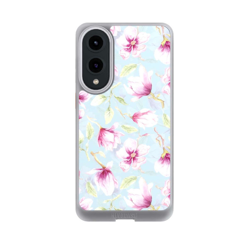 Galaxy S25 Edge NIVOcore Magnolien auf Blau