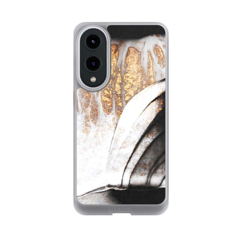 Galaxy S25 Edge NIVOcore Schwarze und goldene Adern