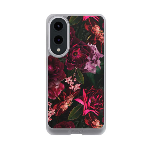 Samsung Galaxy S25 Edge NIVOcore Dunkelrote und rosa Blüten