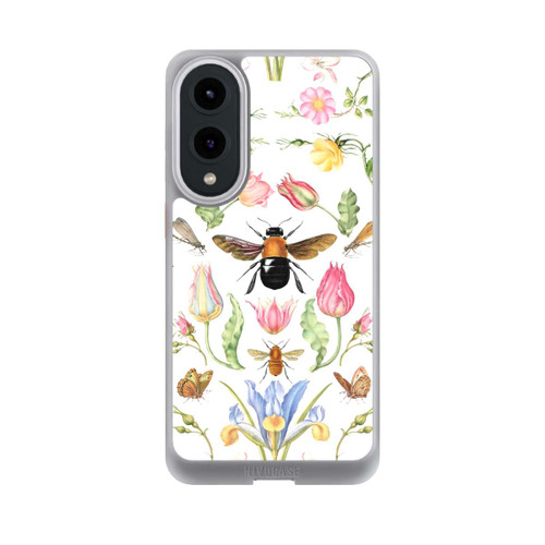Samsung Galaxy S25 Edge NIVOcore Wildblumen mit Biene weiß