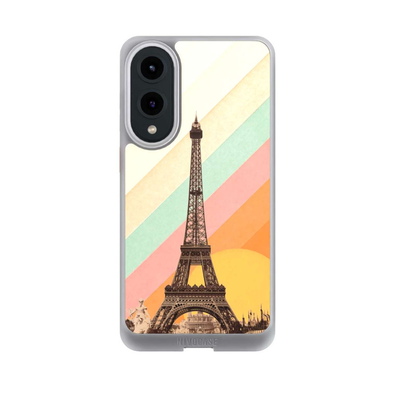 Galaxy S25 Edge NIVOcore Eiffelturm Regenbogen