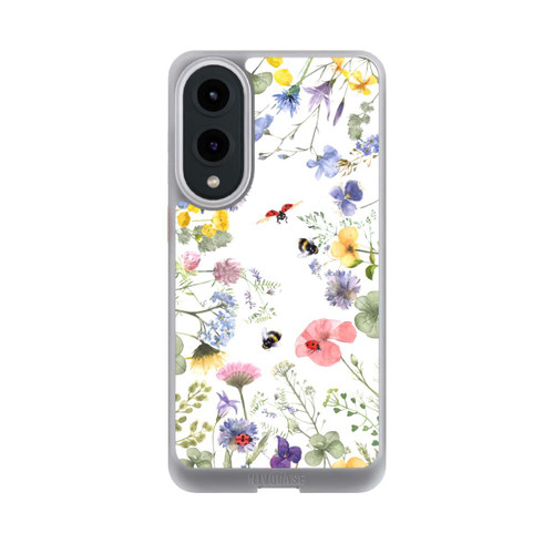 Samsung Galaxy S25 Edge NIVOcore Bunte Frühlingsblumen und Bienen