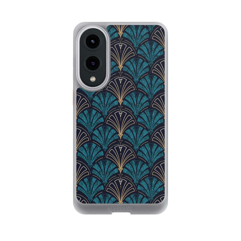 Galaxy S25 Edge NIVOcore Art Deco Aquamarin Gold