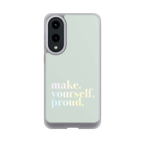 Samsung Galaxy S25 Edge NIVOcore Make Yourself Proud Zitat-Minze und Farbverlauf