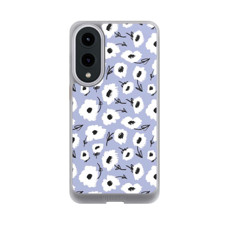 Galaxy S25 Edge NIVOcore Blumenmuster Lila