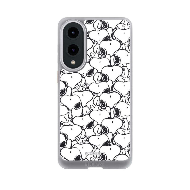 Galaxy S25 Edge NIVOcore Snoopy Muster Schwarz und Weiß