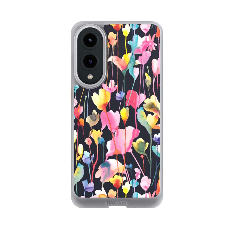 Galaxy S25 Edge NIVOcore Wildblumen schwarz
