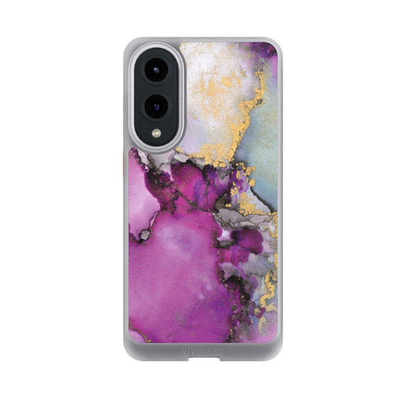 Galaxy S25 Edge NIVOcore Alcohol Ink Art Pink