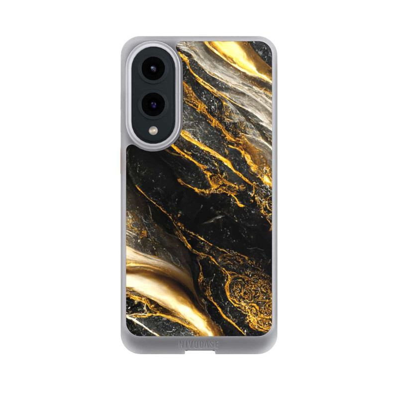 Galaxy S25 Edge NIVOcore Schwarze Marmor Goldschichten